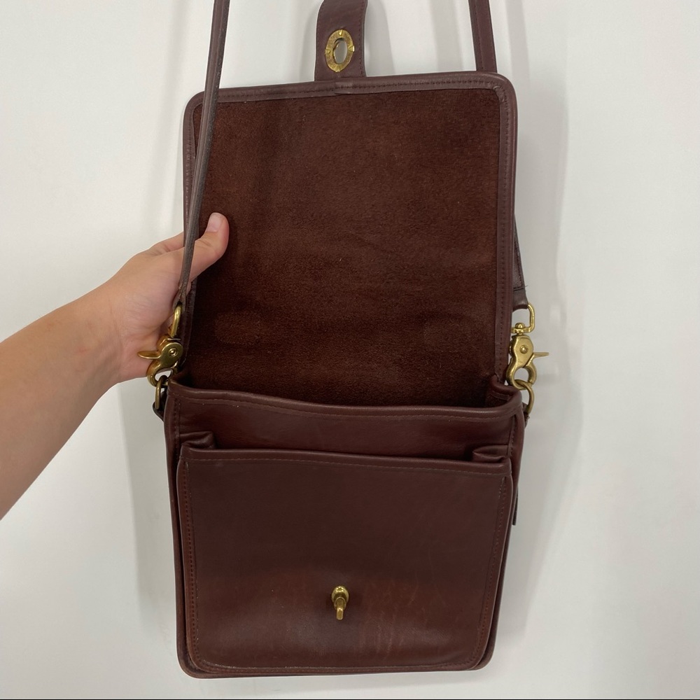 Coach Vintage Brown Leather Willis Station Crossbody Bag 5130 - Picture 7 of 10